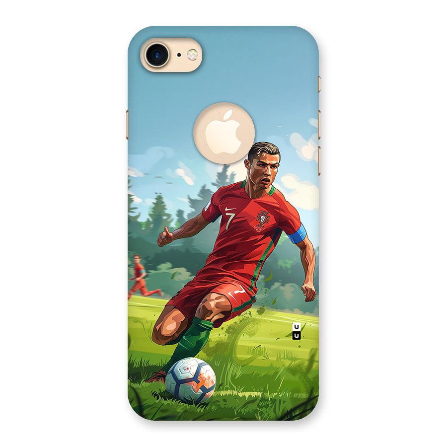 Soccer Star Playing Back Case for iPhone 7 Logo Cut