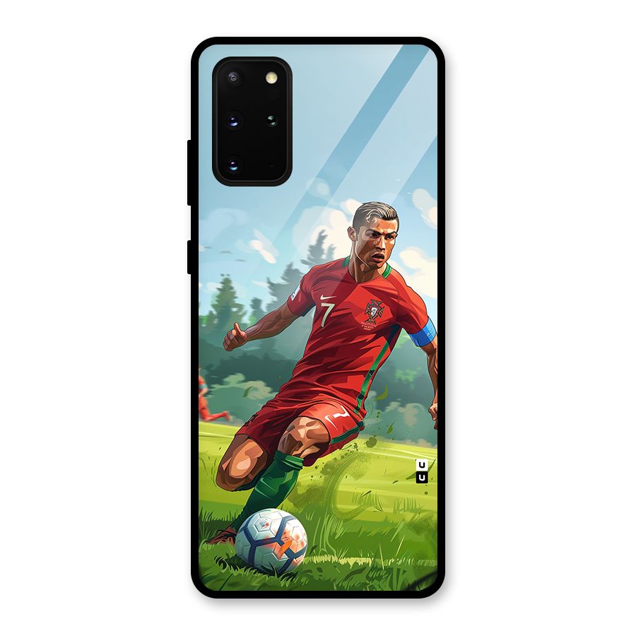 Soccer Star Playing Glass Back Case for Galaxy S20 Plus