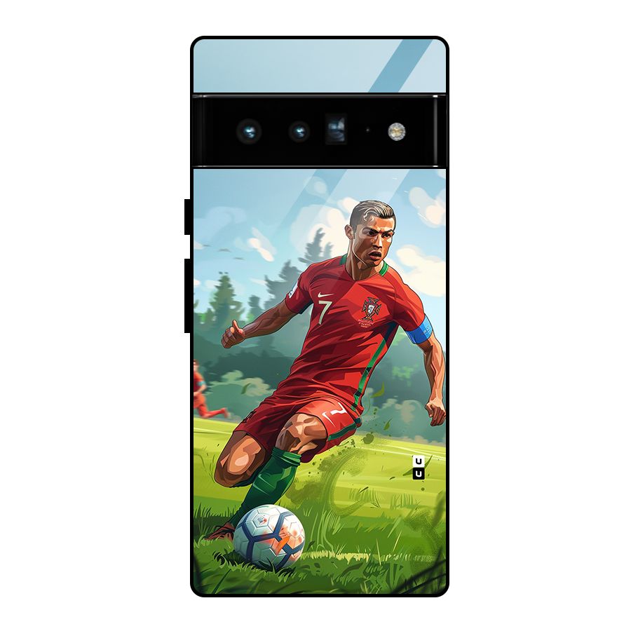 Soccer Star Playing Glass Back Case for Google Pixel 6 Pro