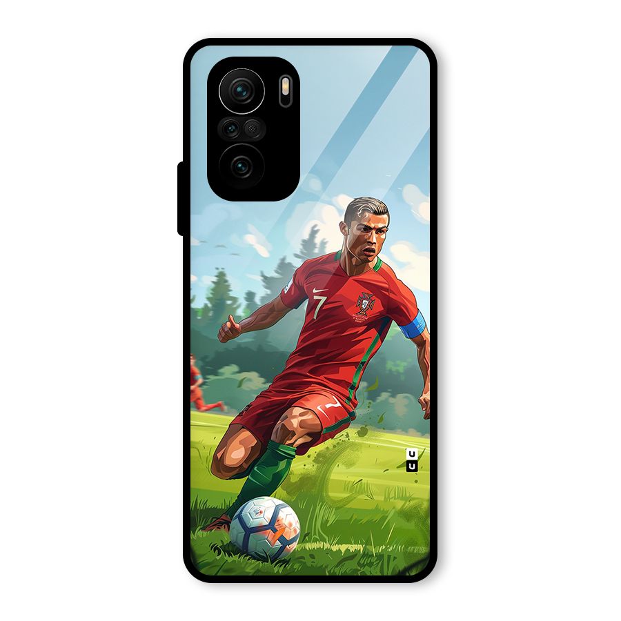 Soccer Star Playing Glass Back Case for Mi 11X Pro