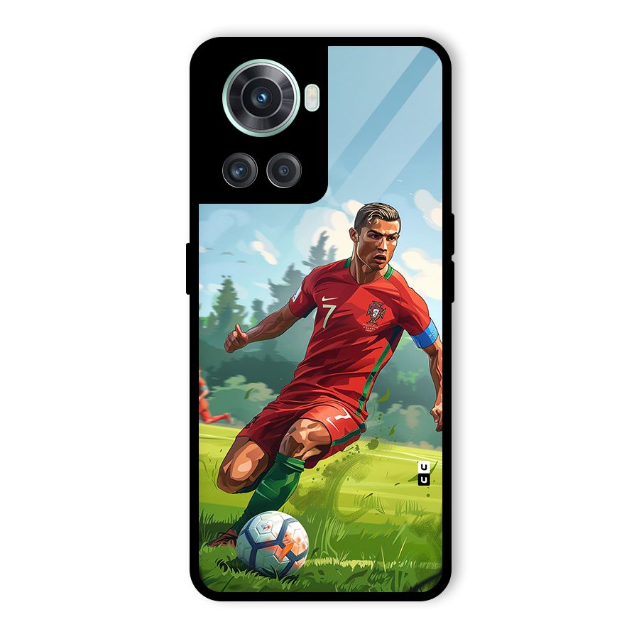 Soccer Star Playing Glass Back Case for OnePlus 10R