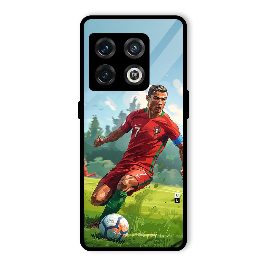 Soccer Star Playing Glass Back Case for OnePlus 10 Pro 5G