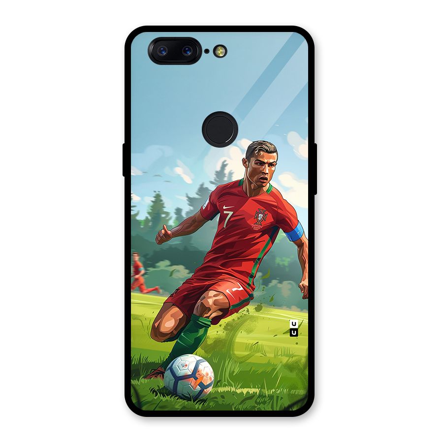 Soccer Star Playing Glass Back Case for OnePlus 5T