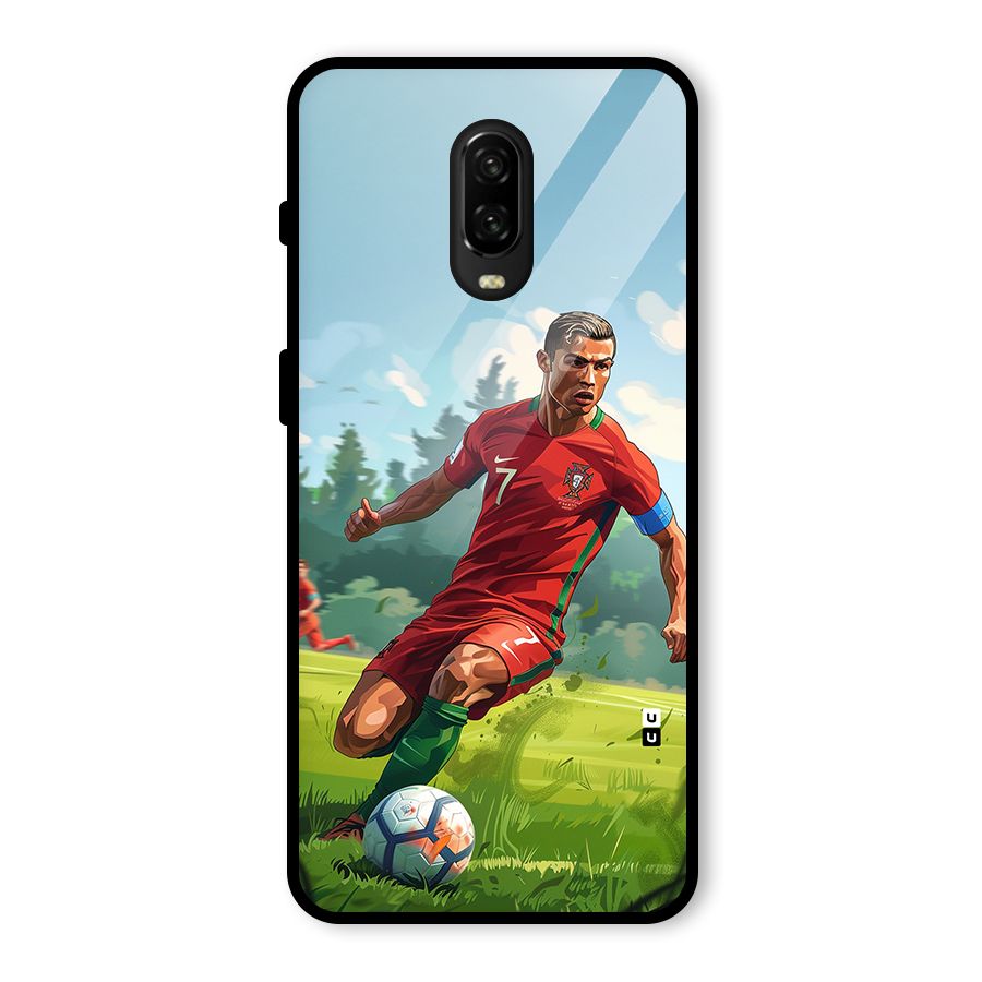 Soccer Star Playing Glass Back Case for OnePlus 6T