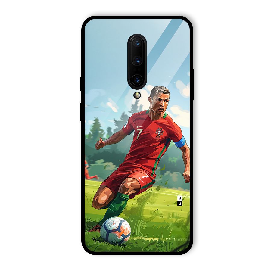 Soccer Star Playing Glass Back Case for OnePlus 7 Pro