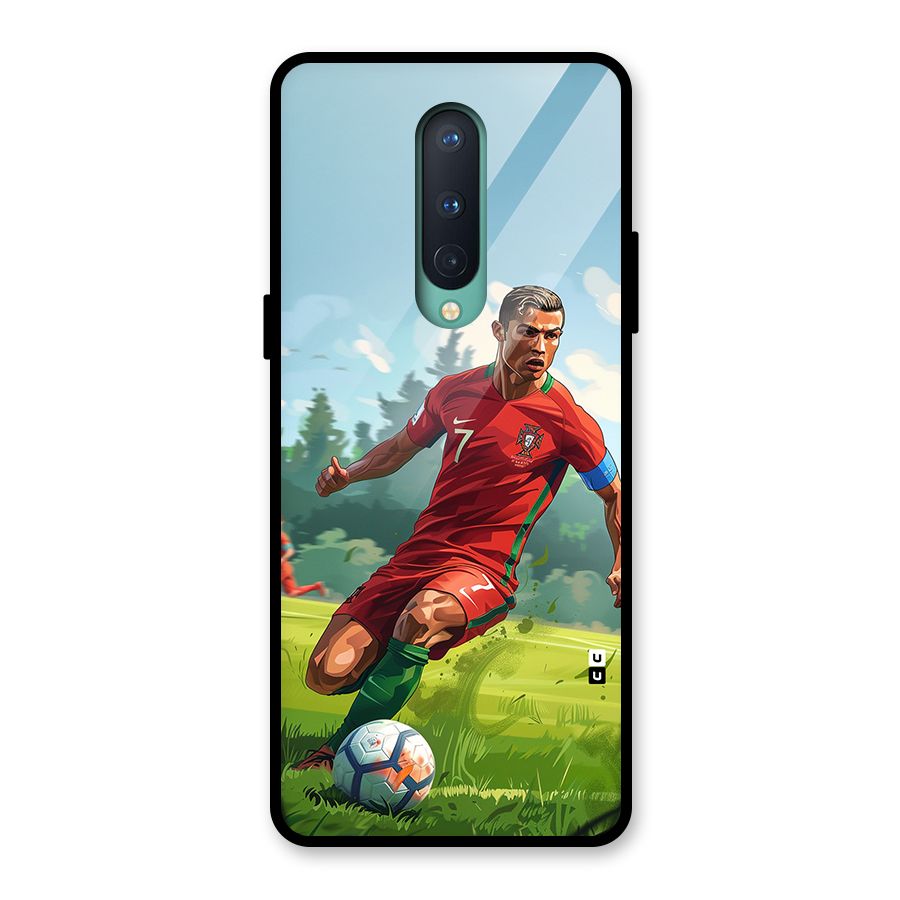 Soccer Star Playing Glass Back Case for OnePlus 8