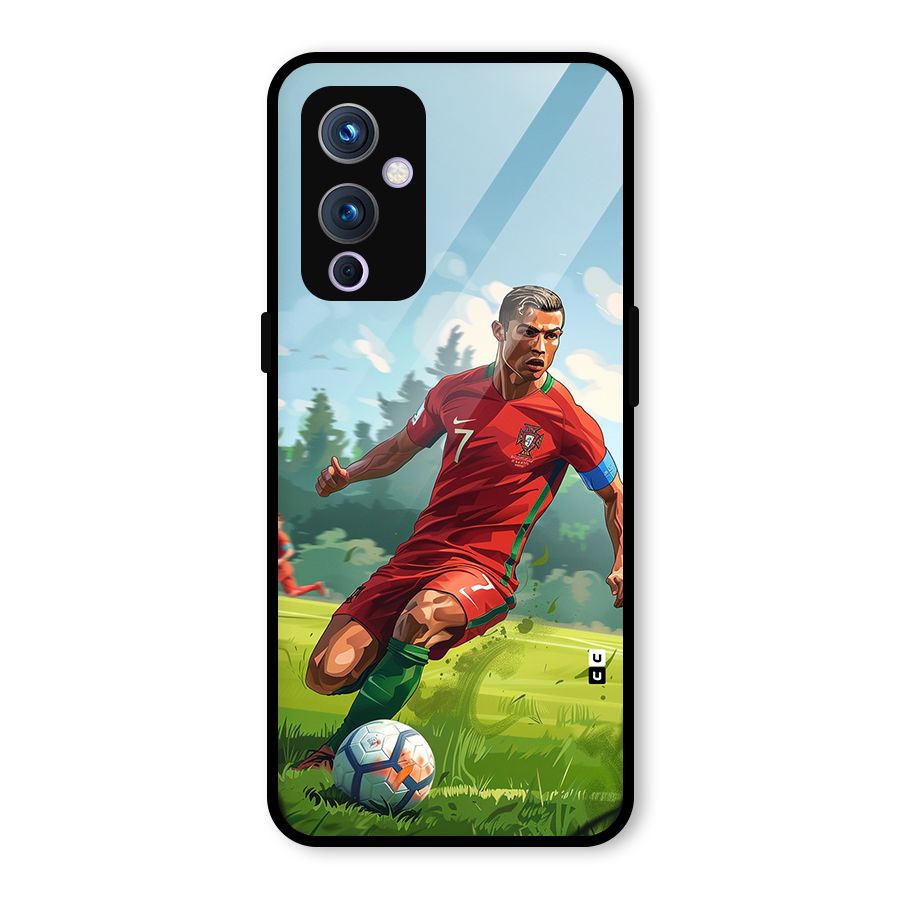 Soccer Star Playing Glass Back Case for OnePlus 9