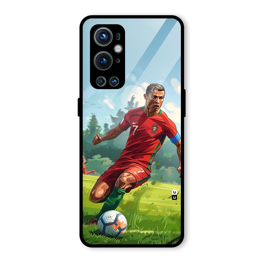 Soccer Star Playing Glass Back Case for OnePlus 9 Pro