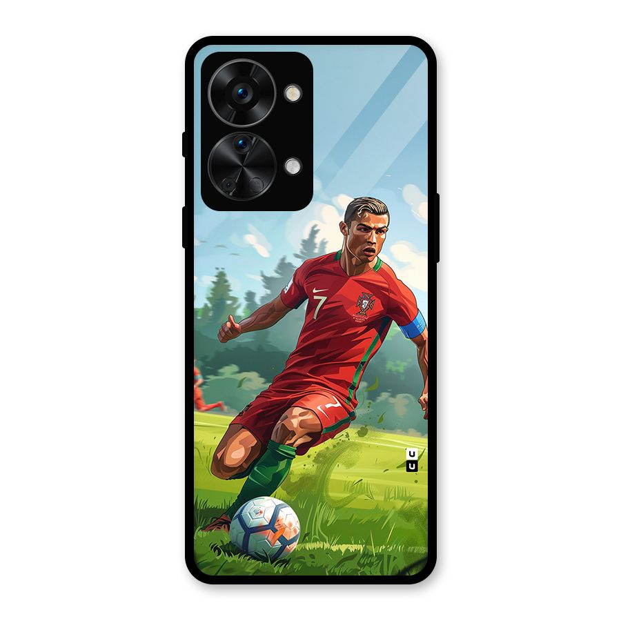 Soccer Star Playing Glass Back Case for OnePlus Nord 2T