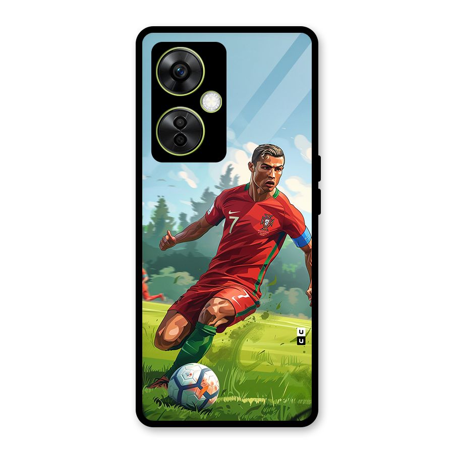 Soccer Star Playing Glass Back Case for OnePlus Nord CE 3 Lite