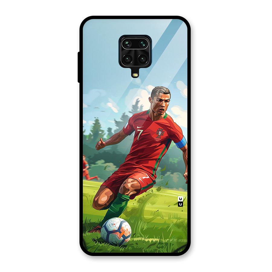 Soccer Star Playing Glass Back Case for Poco M2 Pro