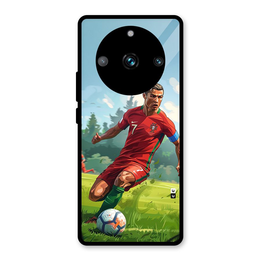 Soccer Star Playing Glass Back Case for Realme 11 Pro Plus