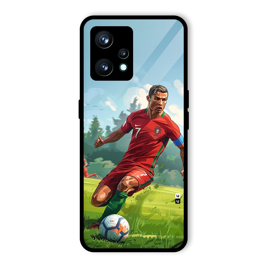 Soccer Star Playing Glass Back Case for Realme 9 Pro Plus 5G