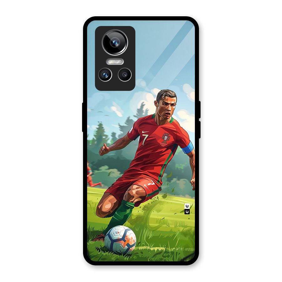 Soccer Star Playing Glass Back Case for Realme GT Neo 3