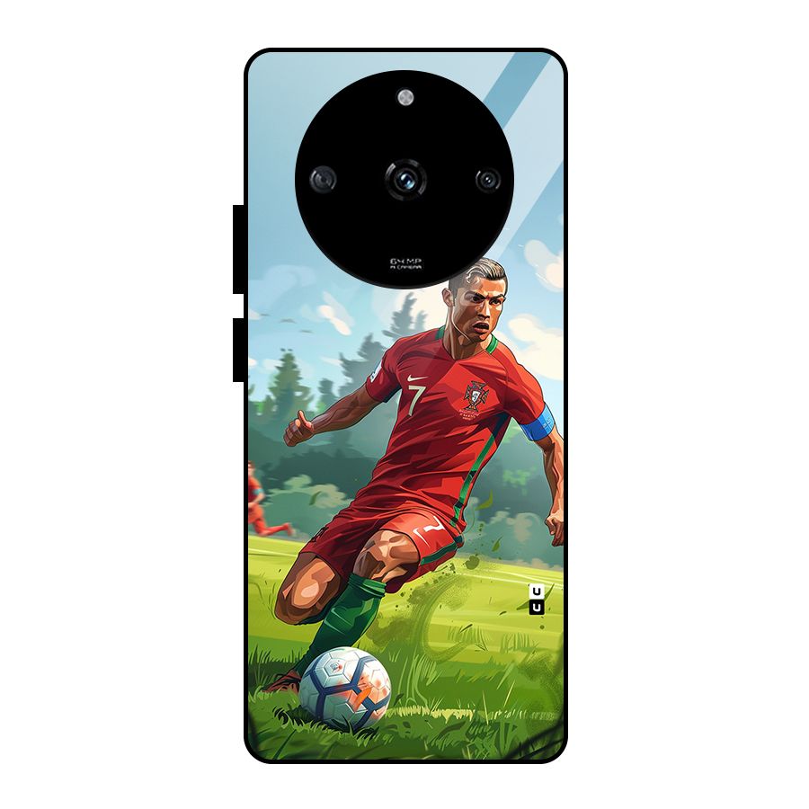 Soccer Star Playing Glass Back Case for Realme Narzo 60 5G