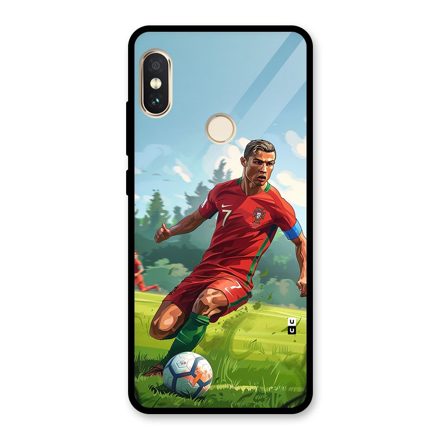 Soccer Star Playing Glass Back Case for Redmi Note 5 Pro