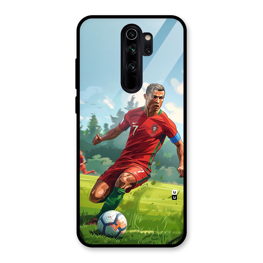 Soccer Star Playing Glass Back Case for Redmi Note 8 Pro