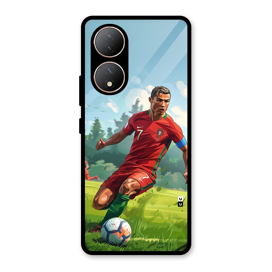 Soccer Star Playing Glass Back Case for Vivo Y100