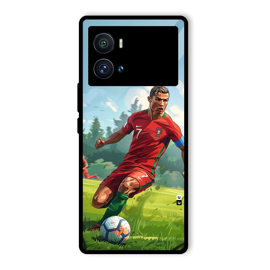 Soccer Star Playing Glass Back Case for Vivo iQOO 9 Pro
