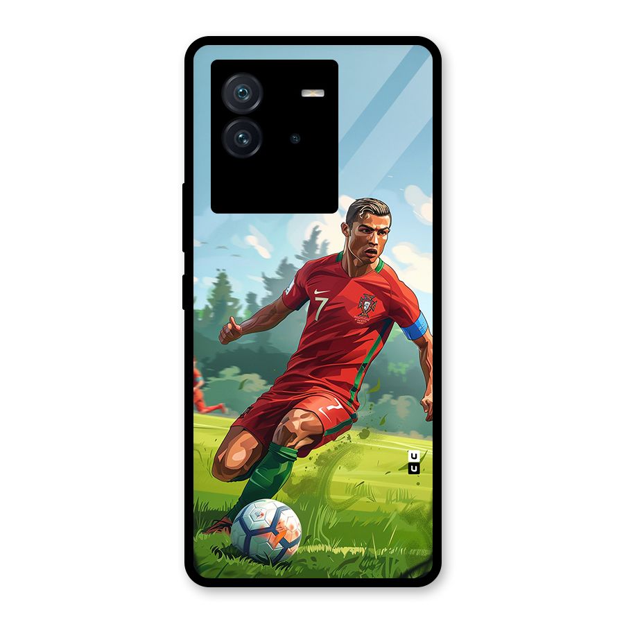 Soccer Star Playing Glass Back Case for Vivo iQOO Neo 6 5G