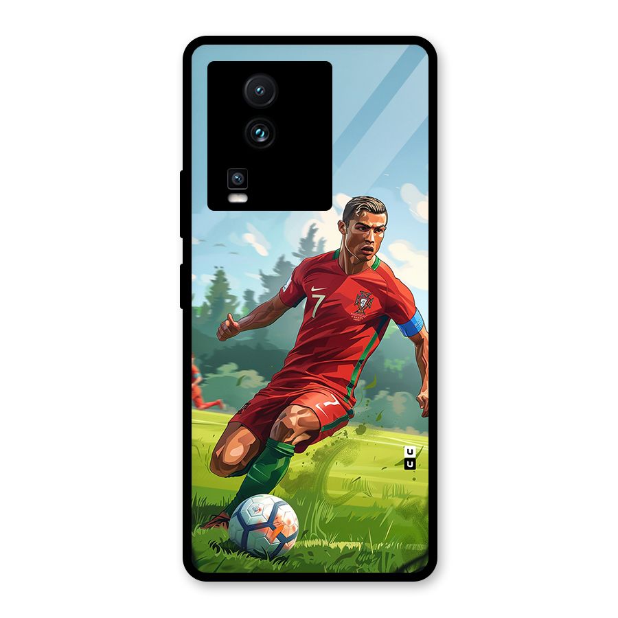 Soccer Star Playing Glass Back Case for Vivo iQOO Neo 7