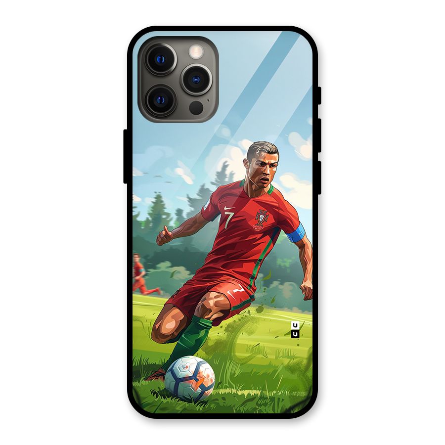 Soccer Star Playing Glass Back Case for iPhone 12 Pro Max