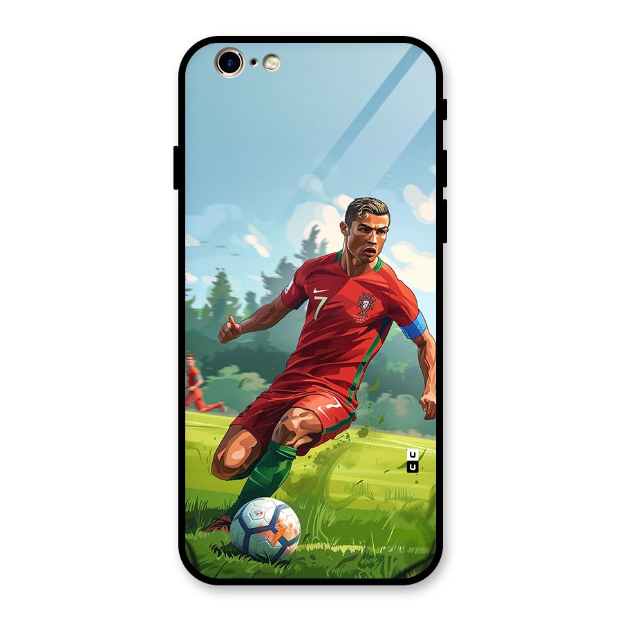 Soccer Star Playing Glass Back Case for iPhone 6 6S