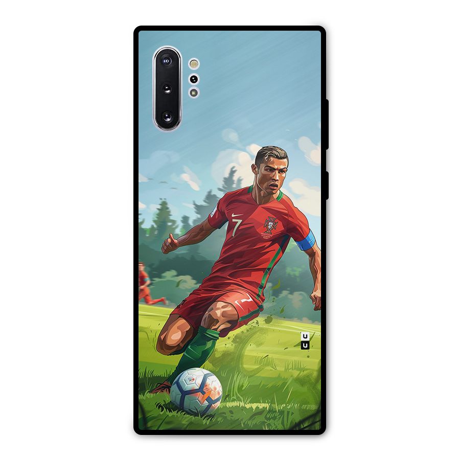 Soccer Star Playing Metal Back Case for Galaxy Note 10 Plus
