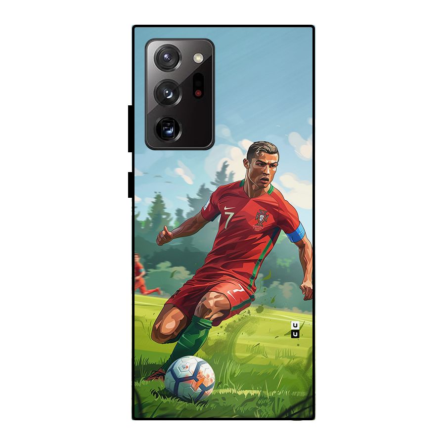 Soccer Star Playing Metal Back Case for Galaxy Note 20 Ultra 5G