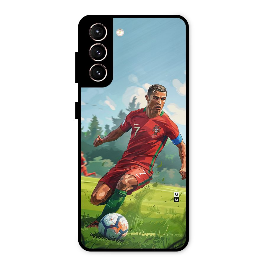 Soccer Star Playing Metal Back Case for Galaxy S21 5G