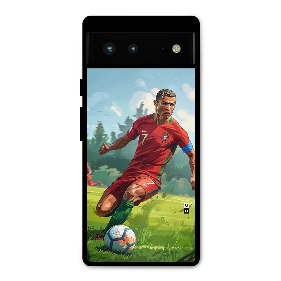 Soccer Star Playing Metal Back Case for Google Pixel 6