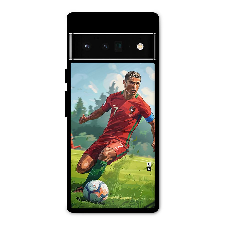 Soccer Star Playing Metal Back Case for Google Pixel 6 Pro