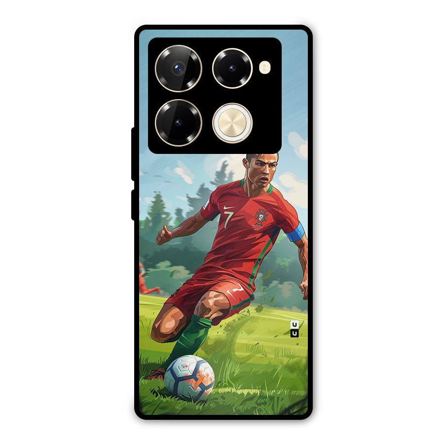Soccer Star Playing Metal Back Case for Infinix Note 40 Pro