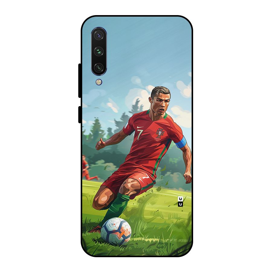 Soccer Star Playing Metal Back Case for Mi A3