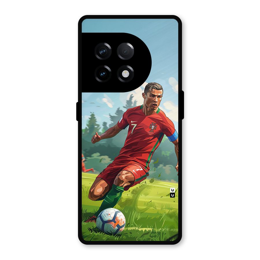 Soccer Star Playing Metal Back Case for OnePlus 11R