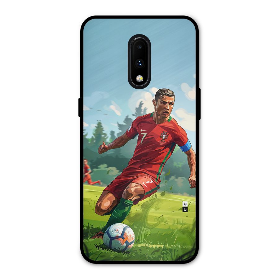 Soccer Star Playing Metal Back Case for OnePlus 7