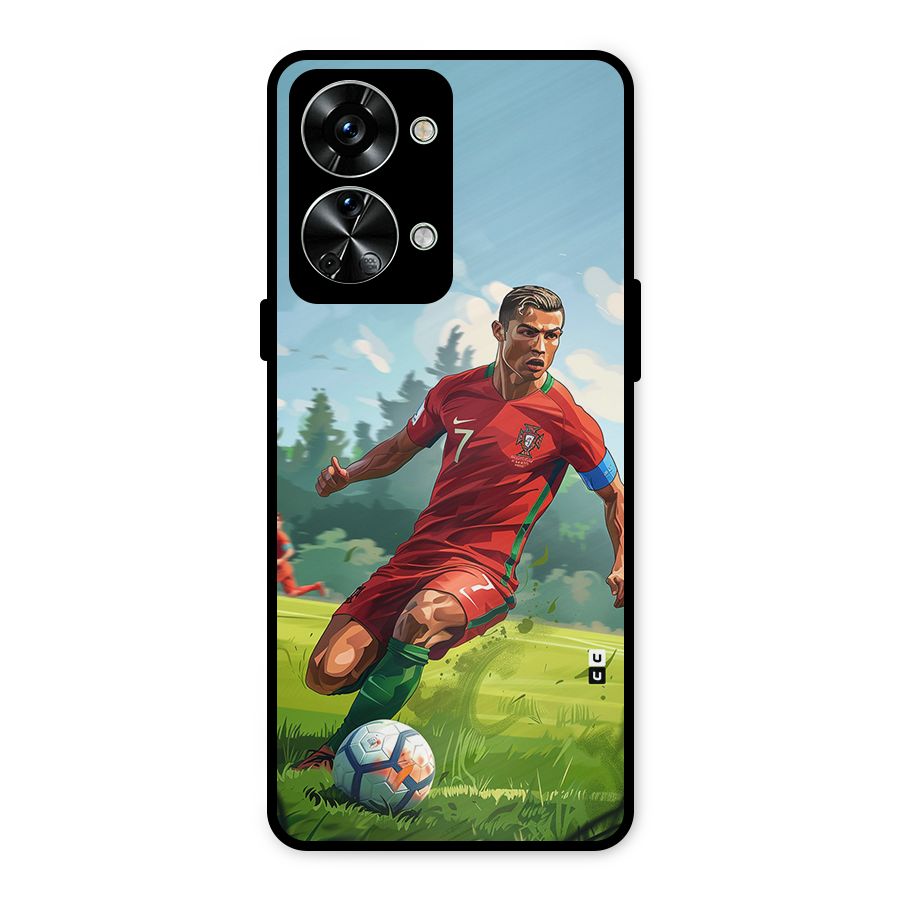 Soccer Star Playing Metal Back Case for OnePlus Nord 2T