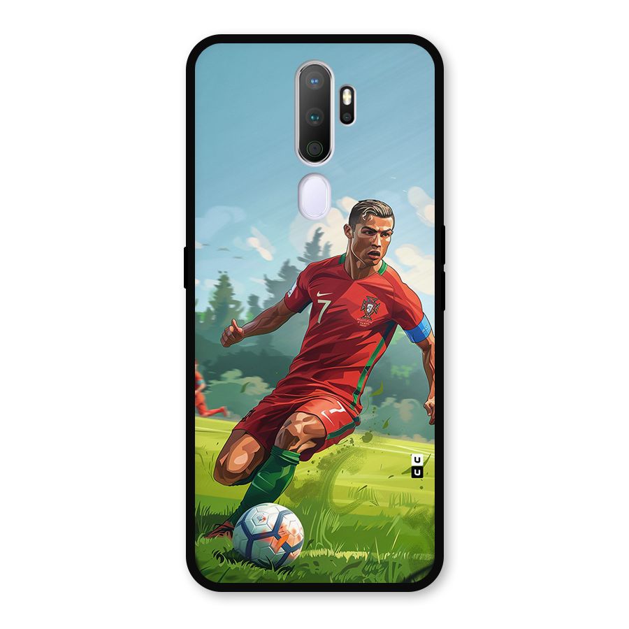 Soccer Star Playing Metal Back Case for Oppo A5 (2020)
