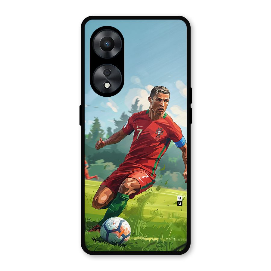 Soccer Star Playing Metal Back Case for Oppo A78