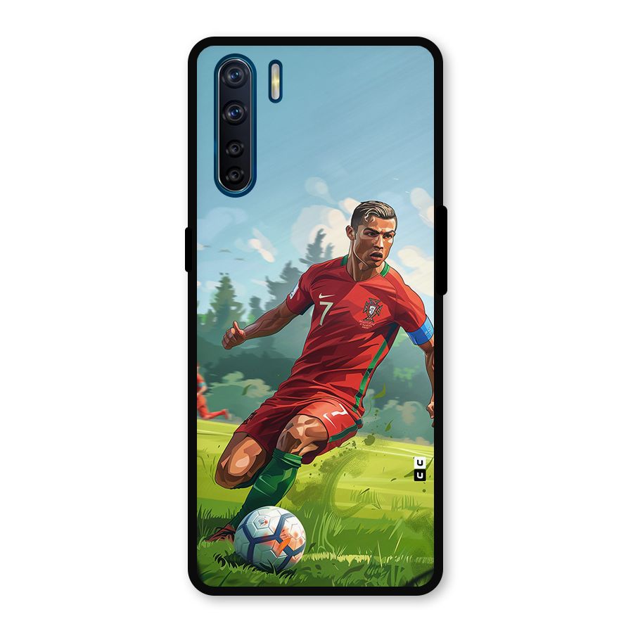 Soccer Star Playing Metal Back Case for Oppo F15