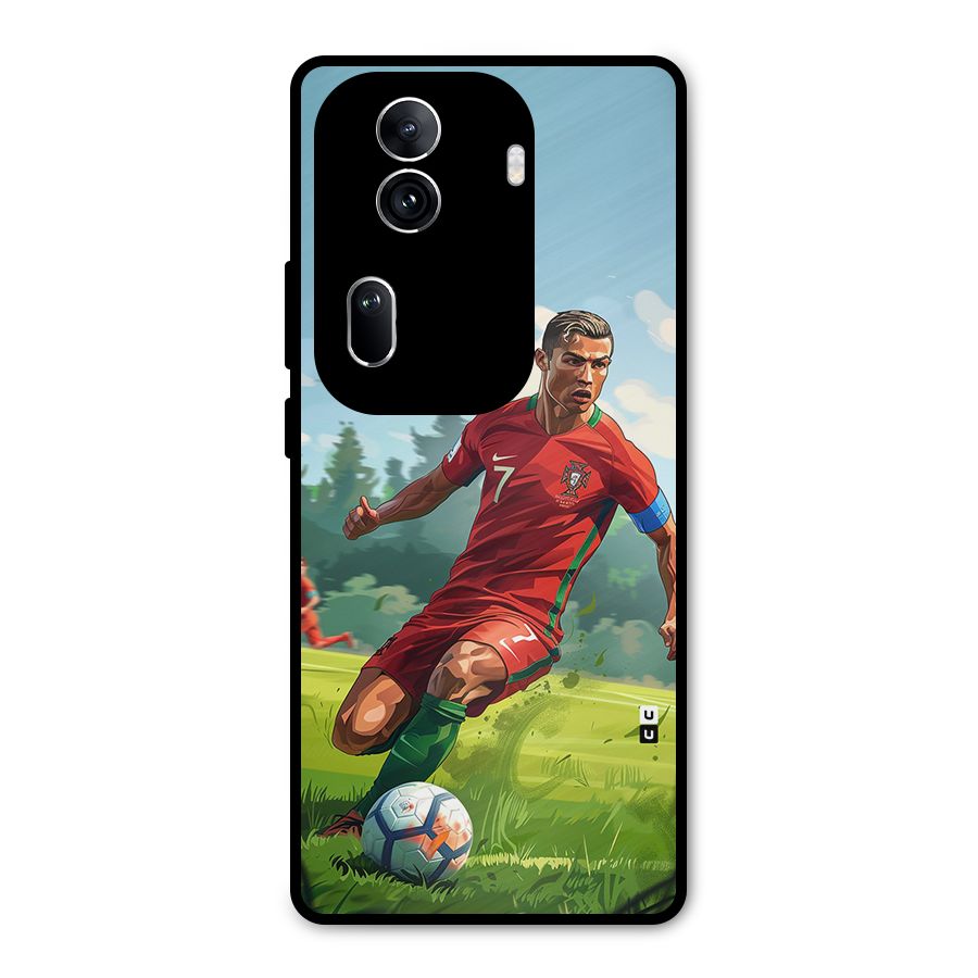 Soccer Star Playing Metal Back Case for Oppo Reno11 Pro 5G