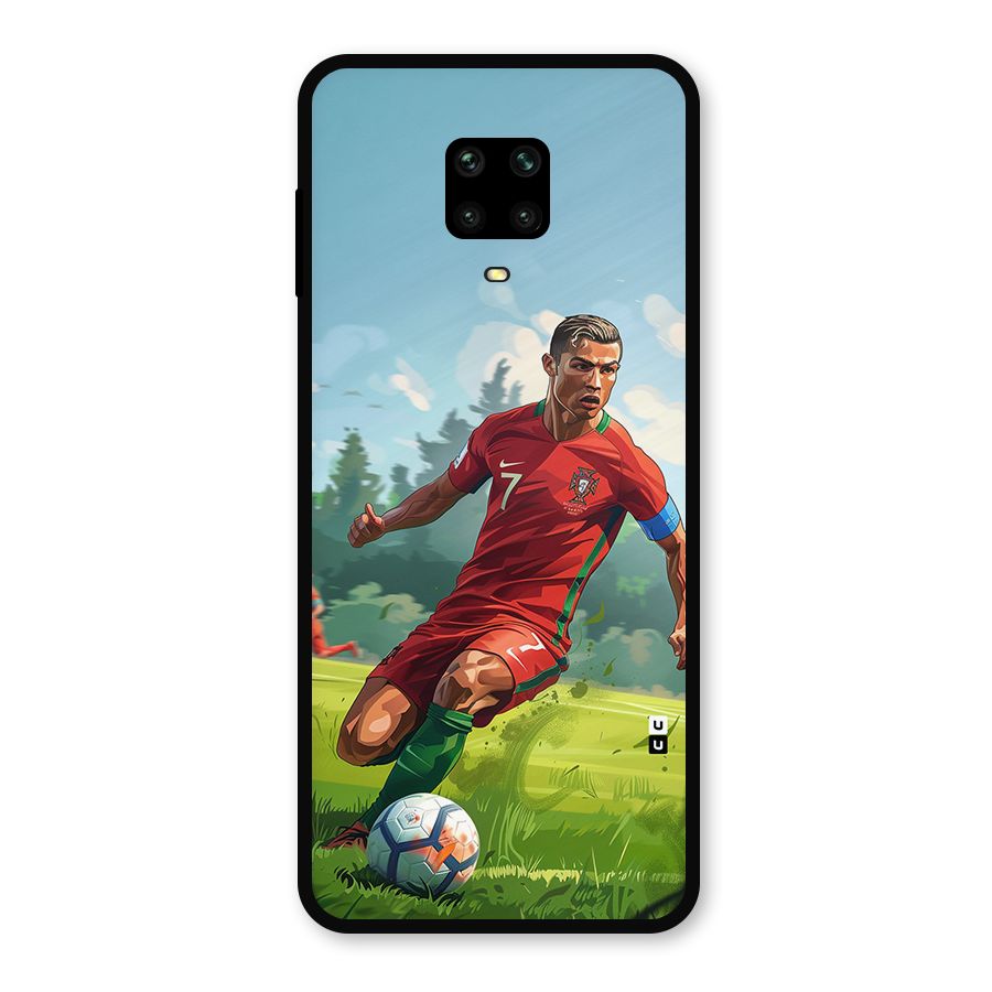 Soccer Star Playing Metal Back Case for Poco M2 Pro