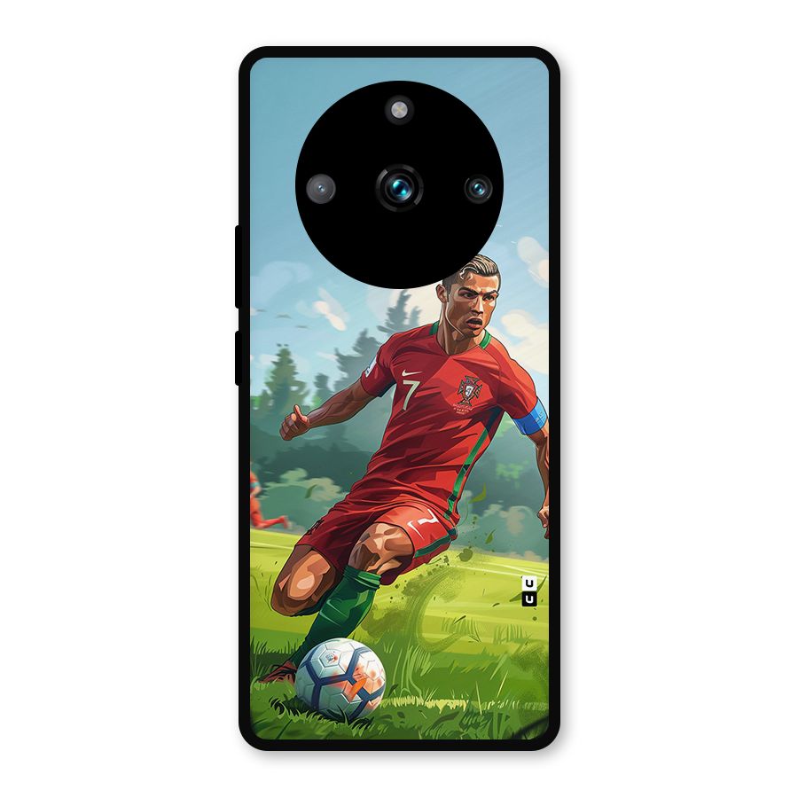 Soccer Star Playing Metal Back Case for Realme 11 Pro Plus