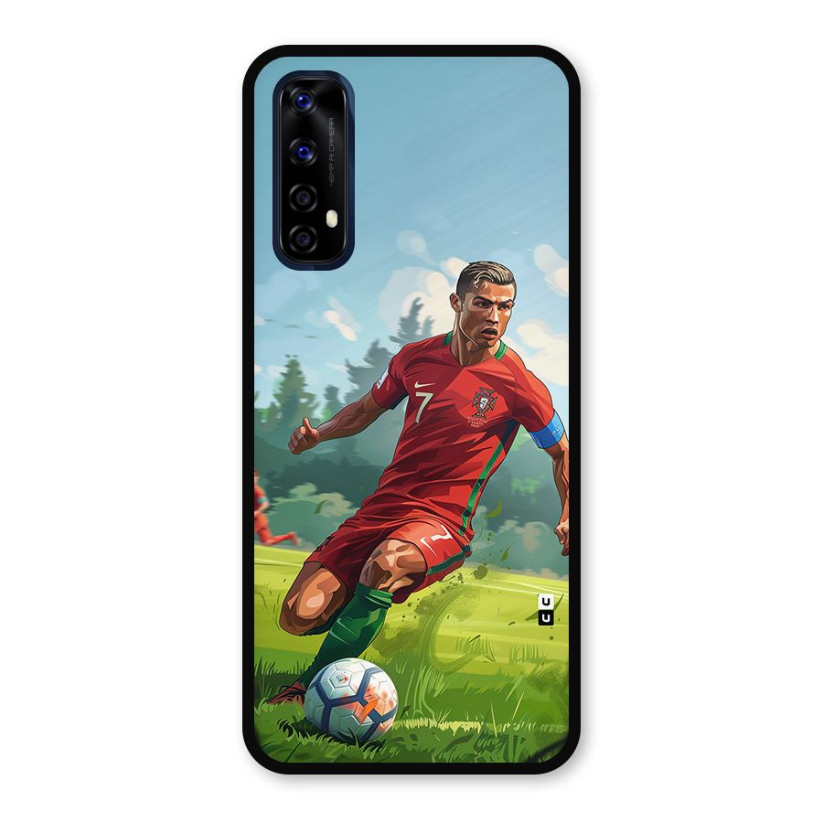 Soccer Star Playing Metal Back Case for Realme 7
