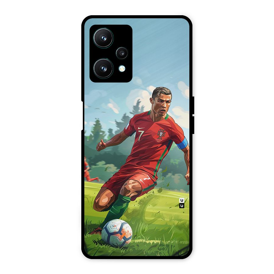 Soccer Star Playing Metal Back Case for Realme 9 Pro 5G