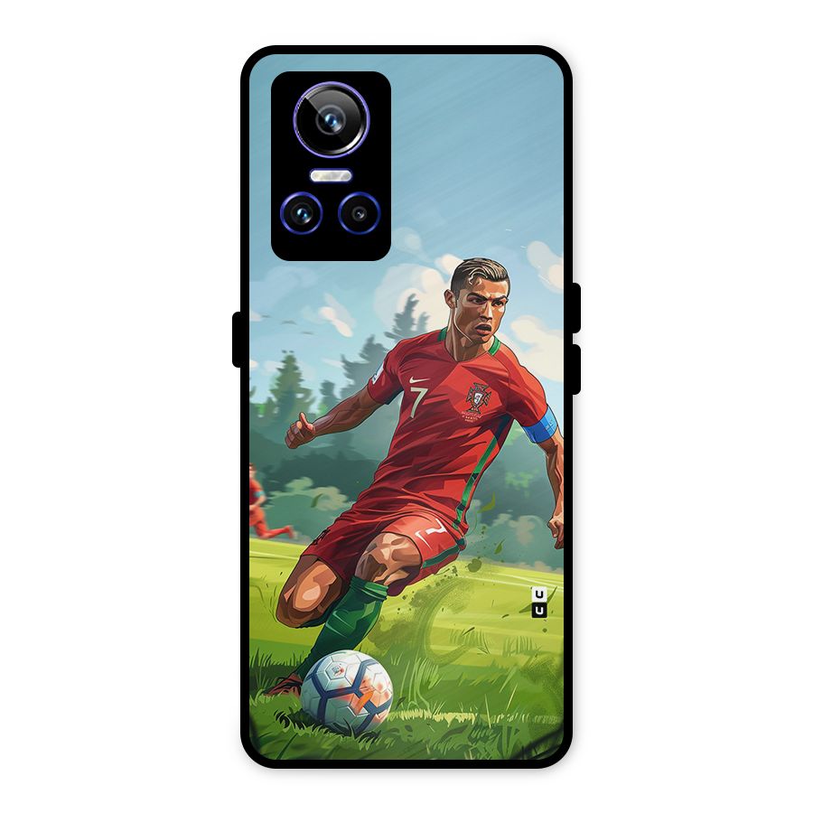 Soccer Star Playing Metal Back Case for Realme GT Neo 3
