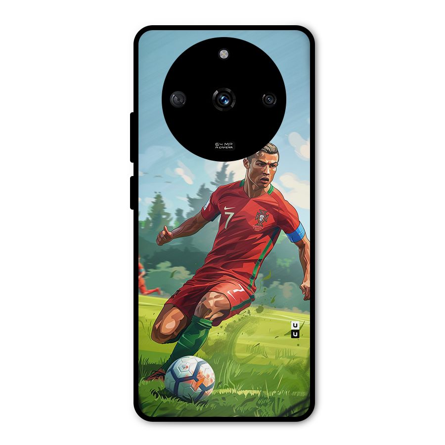 Soccer Star Playing Metal Back Case for Realme Narzo 60 5G