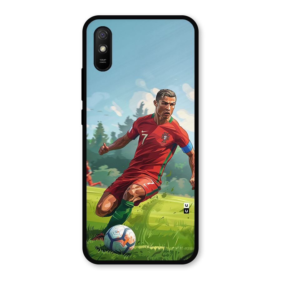 Soccer Star Playing Metal Back Case for Redmi 9i