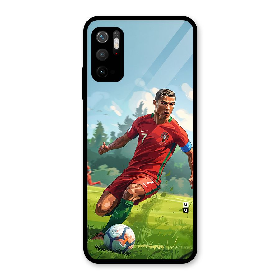 Soccer Star Playing Metal Back Case for Redmi Note 10T 5G