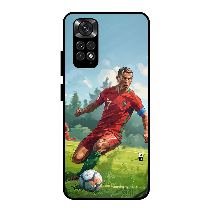 Soccer Star Playing Metal Back Case for Redmi Note 11 Pro